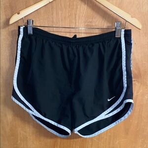 Nike Black Athletic Shorts with White Trim